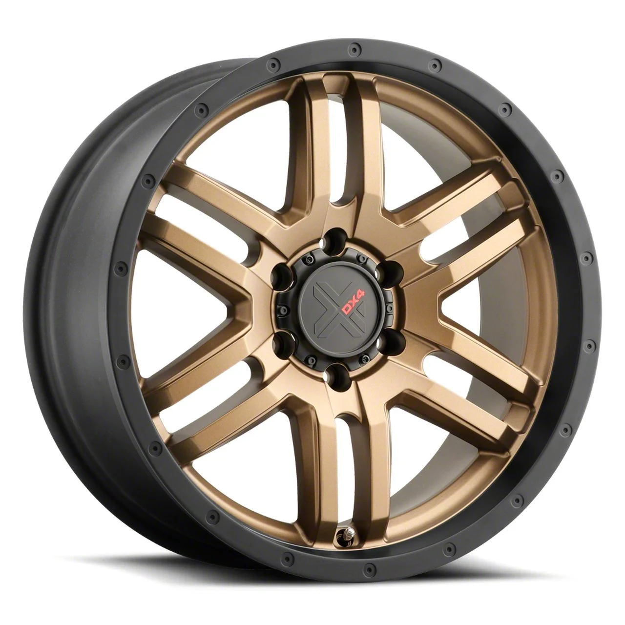 DX4 Wheels DYNO Frozen Bronze with Black Lip 6-Lug Wheel; 20x9; 10mm Offset (19-23 Ranger)