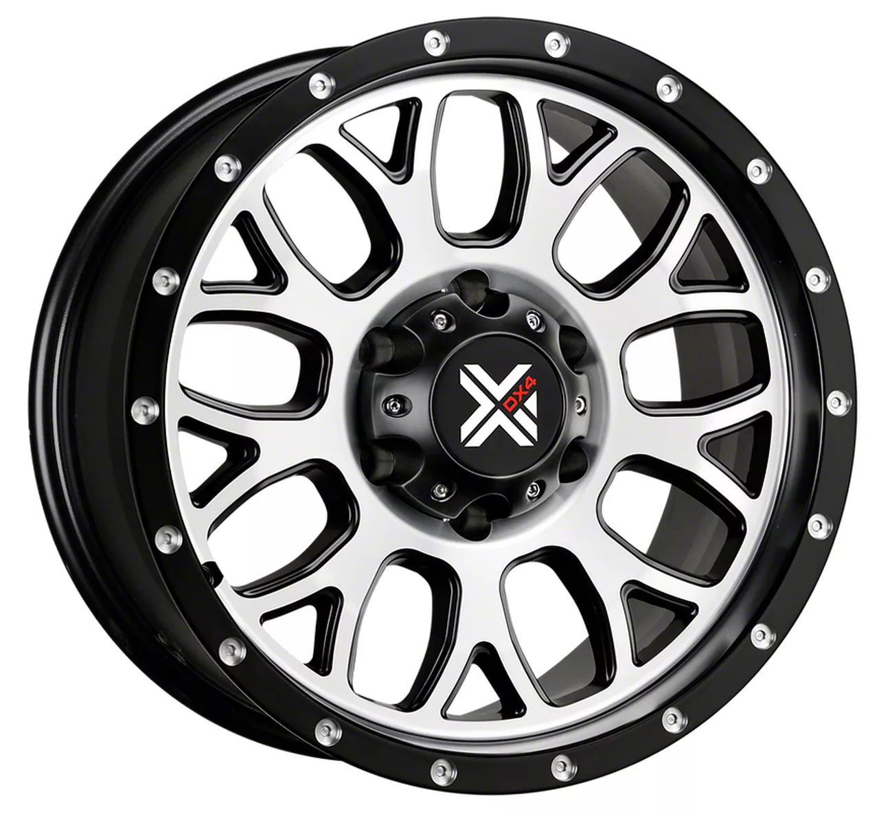 DX4 Wheels GEAR Flat Black Machined 6-Lug Wheel; 17x8.5; -6mm Offset (19-23 Ranger)
