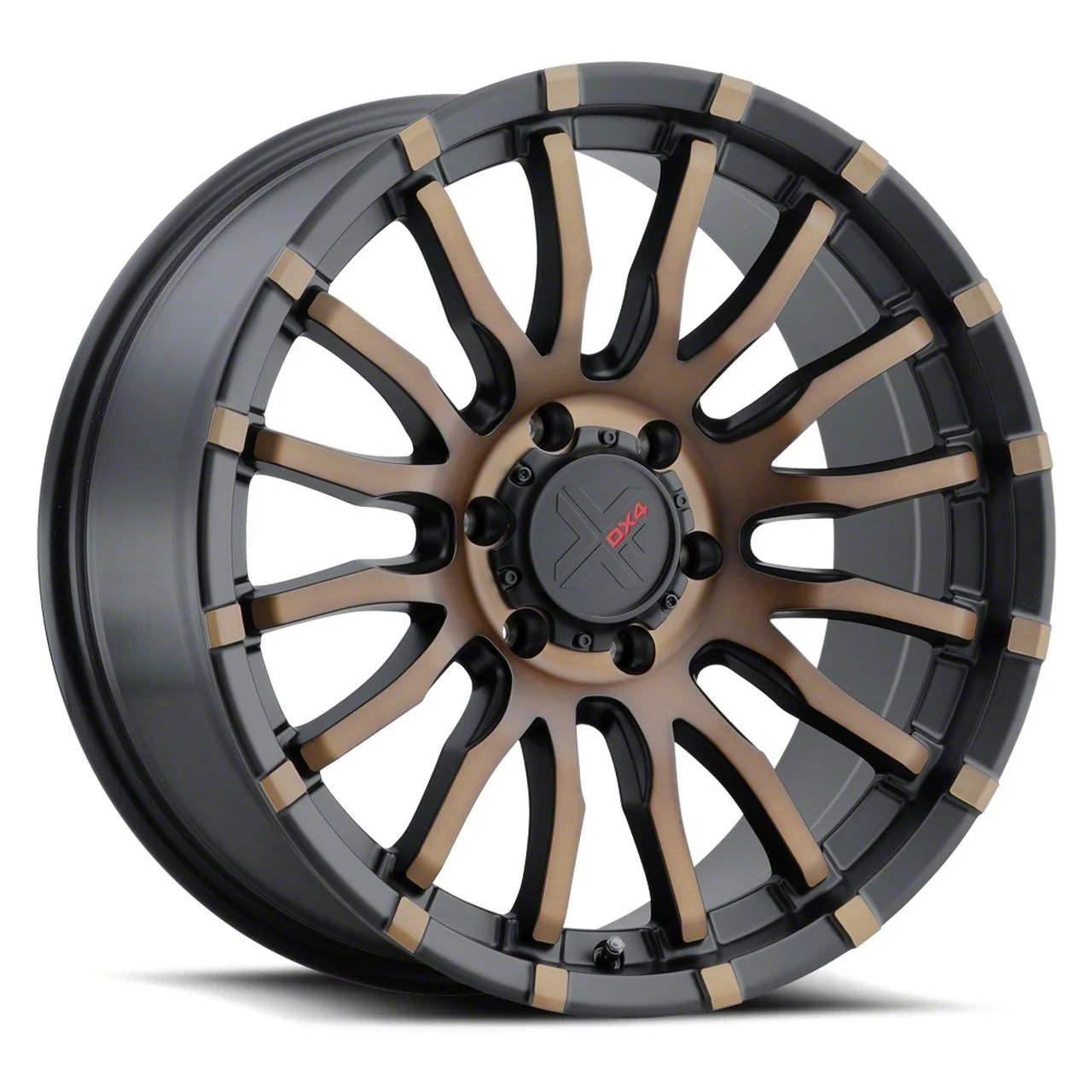 DX4 Wheels OCTANE Flat Black with Bronze Shadow 6-Lug Wheel; 20x9; 10mm Offset (19-23 Ranger)
