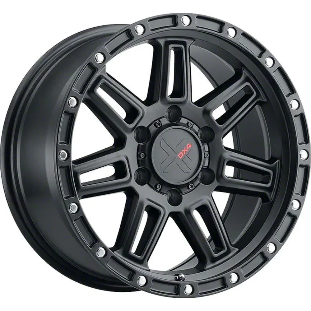 DX4 Wheels REBEL Flat Black 6-Lug Wheel; 17x8.5; -6mm Offset (19-23 Ranger)
