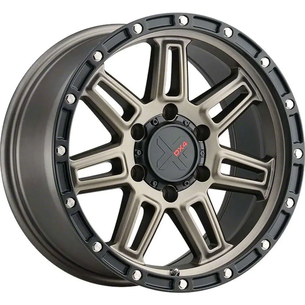 DX4 Wheels REBEL Matte Bronze with Black Ring 6-Lug Wheel; 17x8.5; -6mm Offset (19-23 Ranger)