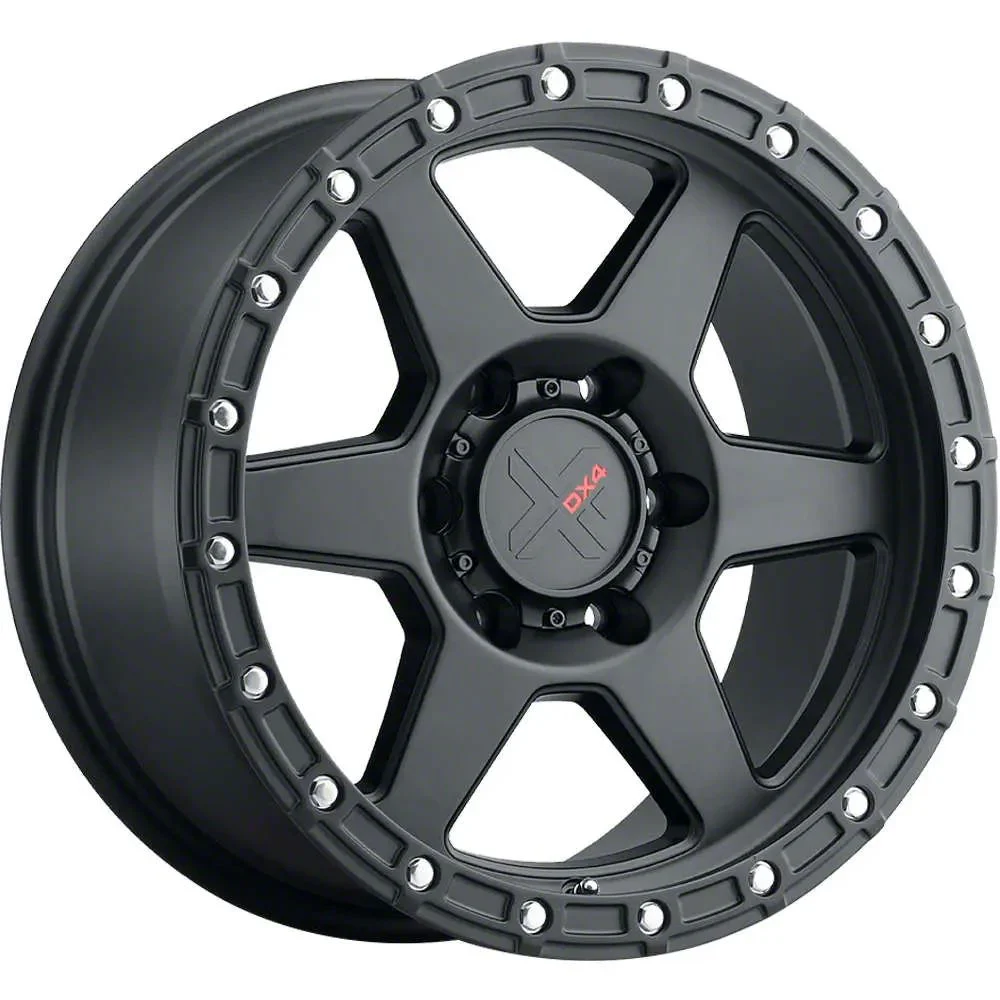 DX4 Wheels RECON Flat Black 6-Lug Wheel; 18x9; 1mm Offset (19-23 Ranger)
