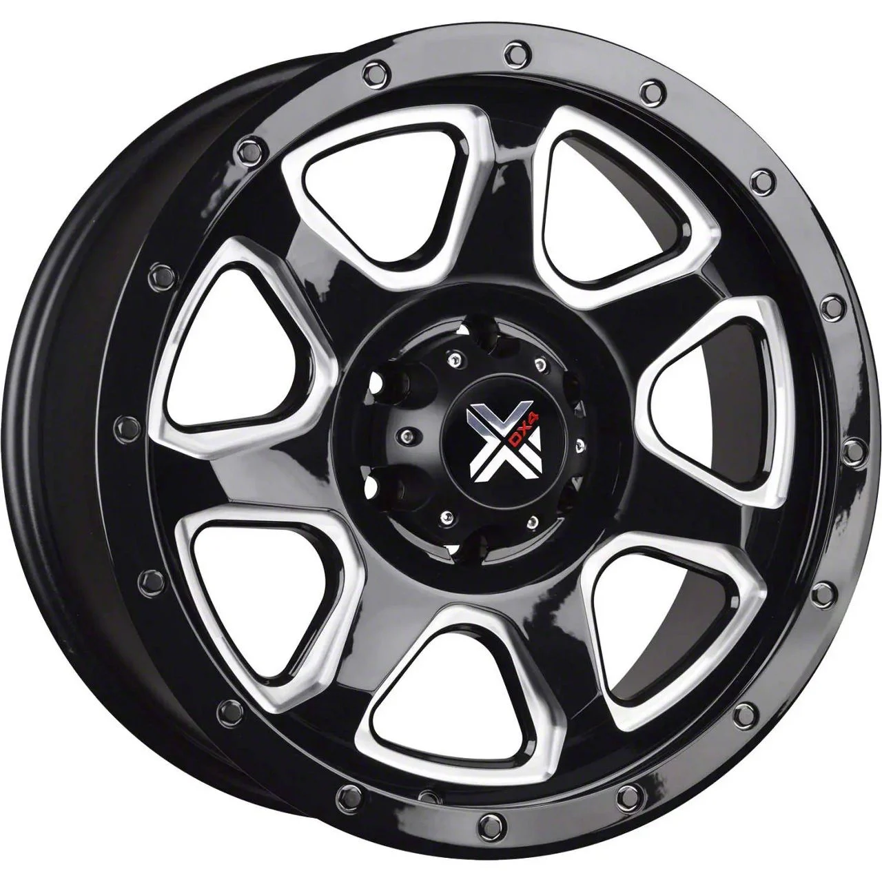 DX4 Wheels STORM Gloss Black Milled 6-Lug Wheel; 20x9; 10mm Offset (19-23 Ranger)