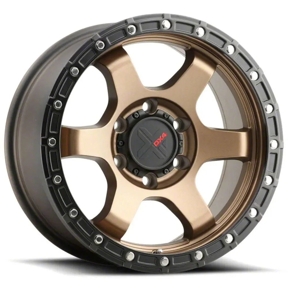 DX4 Wheels NITRO Frozen Bronze with Black Lip 6-Lug Wheel; 17x8.5; -18mm Offset (15-20 Tahoe)