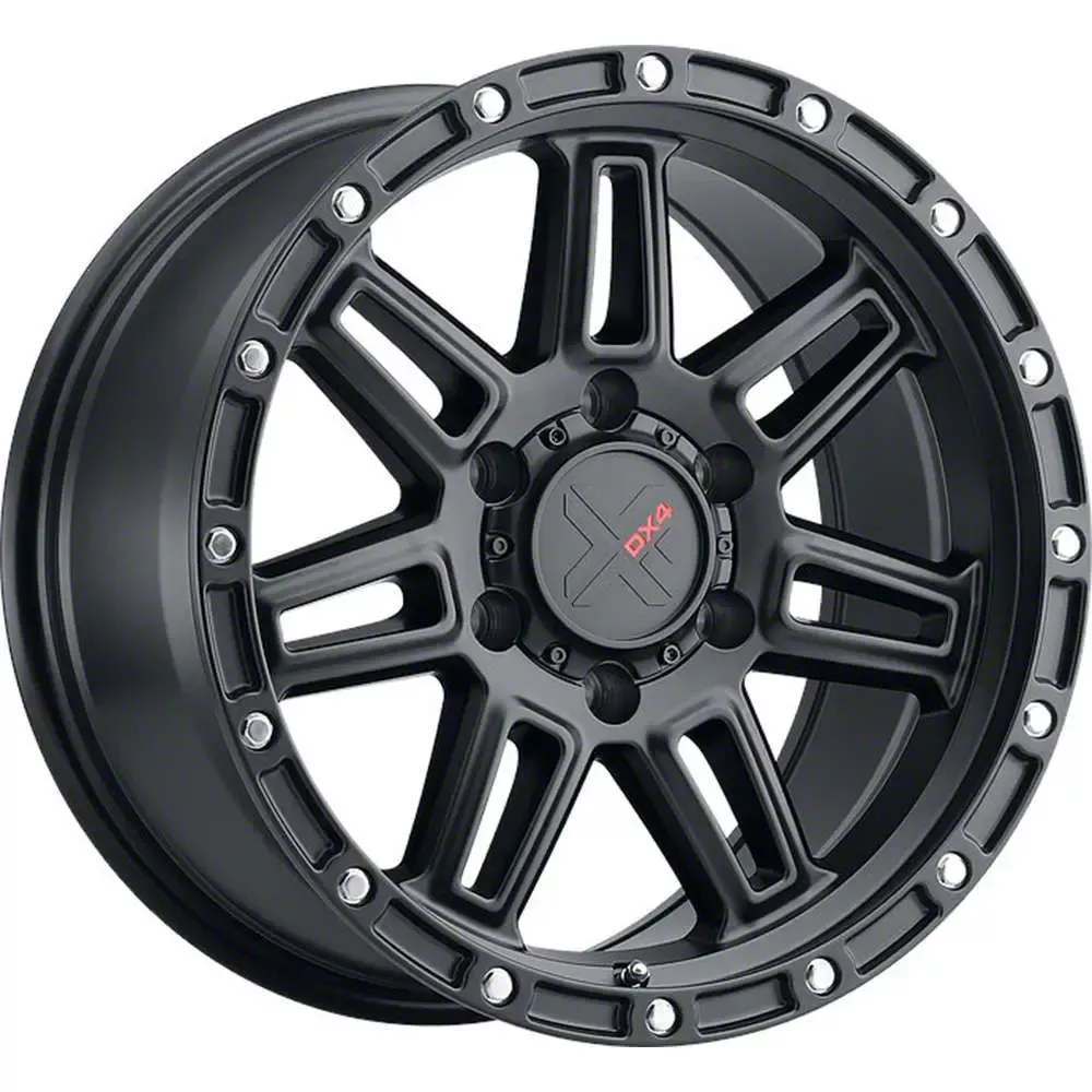 DX4 Wheels REBEL Flat Black 6-Lug Wheel; 17x8.5; 10mm Offset (15-20 Tahoe)