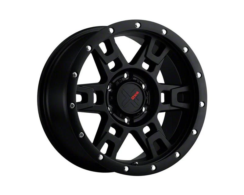 DX4 Wheels TERRAIN Flat Black 6-Lug Wheel; 17x8.5; -6mm Offset (15-20 Tahoe)