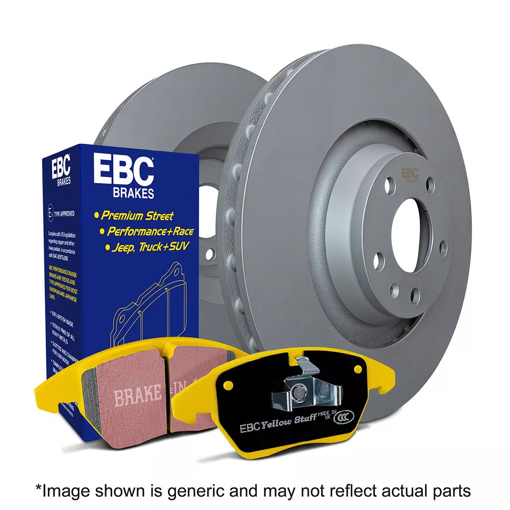 EBC Brakes Stage 13 Yellowstuff Brake Rotor and Pad Kit; Rear (14-19 Corvette C7 Stingray w/ J55 Brake Package)