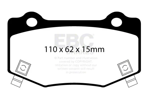 EBC Brakes Stage 4 Redstuff Brake Rotor and Pad Kit; Rear (14-19 Corvette C7 Stingray w/ Standard JL9 Brake Package)
