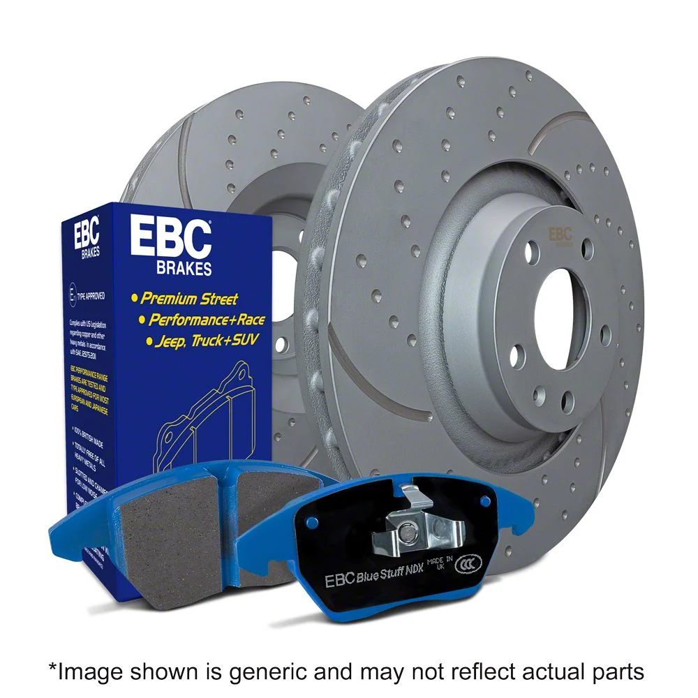 EBC Brakes Stage 6 Bluestuff Brake Rotor and Pad Kit; Rear (14-19 Corvette C7 Stingray w/ Standard JL9 Brake Package)