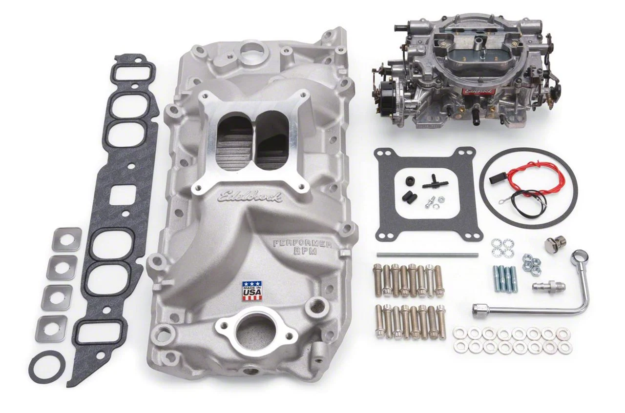Edelbrock Performer RPM Series Single-Quad Intake Manifold and Carburetor Kit for Big-Block Chevy Oval Port (06-13 Corvette C6 Z06)