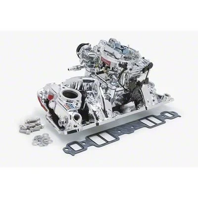 Edelbrock Performer Series Single-Quad Intake Manifold and Carburetor Kit for Big-Block Chevy Oval Port (06-13 Corvette C6 Z06)