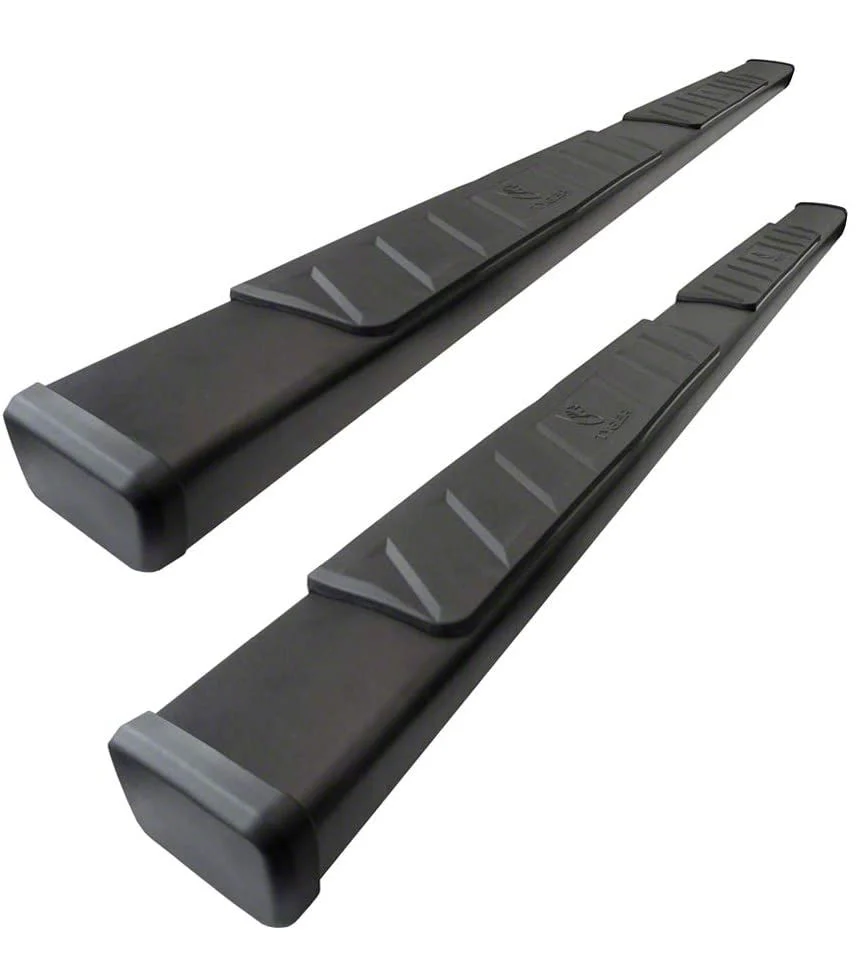 4-Inch Riser Side Step Bars; Textured Black (15-26 F-150 SuperCrew)
