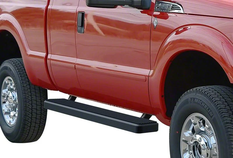 5-Inch iStep Running Boards; Black (11-16 F-350 Super Duty SuperCab)