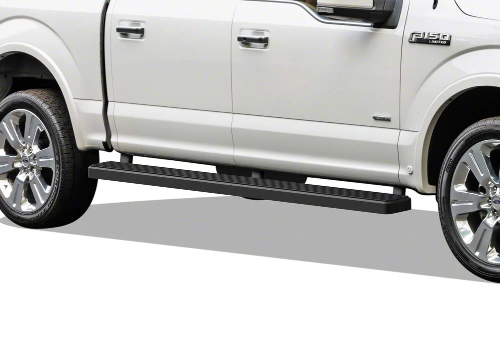 5-Inch iStep SS Running Boards; Black (17-26 F-350 Super Duty SuperCrew)