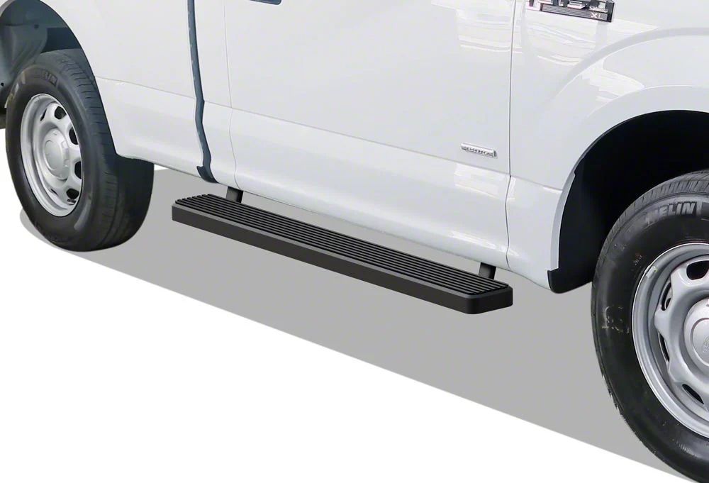 5-Inch iStep SS Running Boards; Black (17-26 F-350 Super Duty Regular Cab)