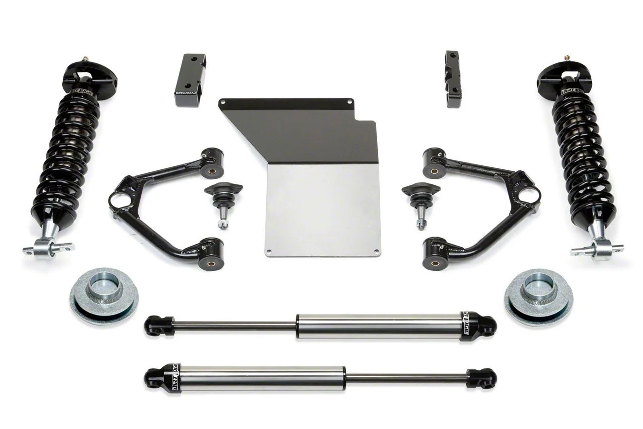 Fabtech 3-Inch Ball Joint Upper Control Arm Suspension Lift Kit with Dirt Logic 2.5 Coil-Overs and Dirt Logic 2.25 Shocks (07-14 2WD/4WD Tahoe w/o AutoRide)