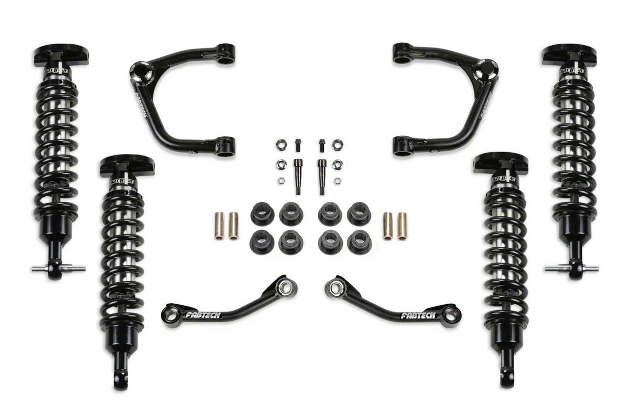 Fabtech 3-Inch Uniball Upper Control Arm Lift Kit with Dirt Logic 2.5 Coil-Overs (21-26 4WD Tahoe)