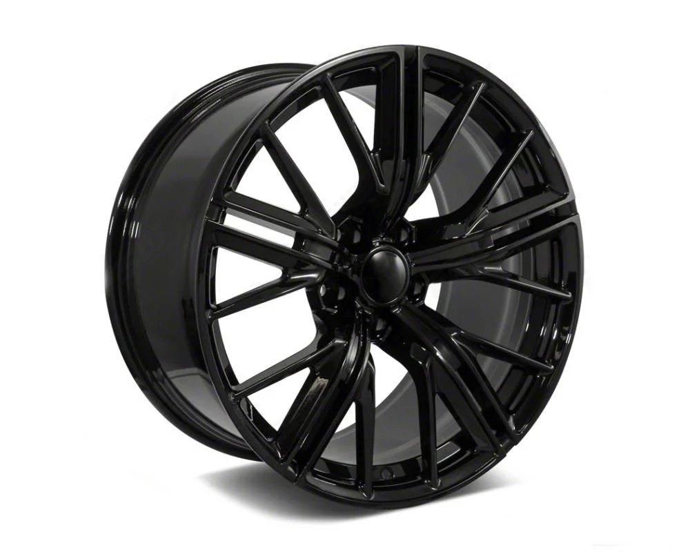 ZL Mesh Style Gloss Black Wheel; Rear Only; 20x11; 43mm Offset (10-15 Camaro)