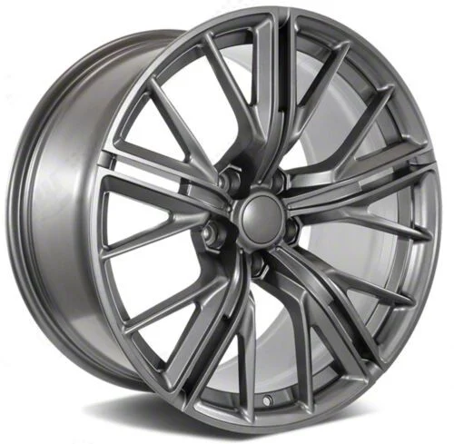 ZL Mesh Style Matte Gunmetal Wheel; Rear Only; 20x11; 43mm Offset (16-24 Camaro)