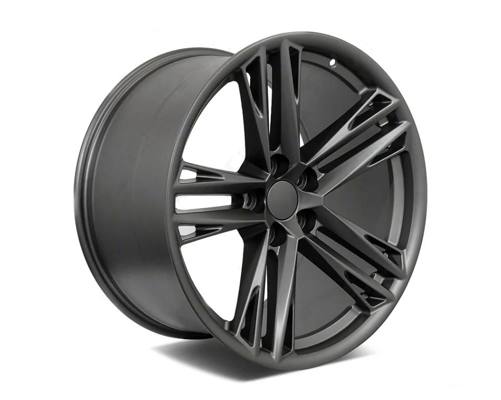 ZL Split Style Matte Gunmetal Wheel; Rear Only; 20x11; 43mm Offset (16-24 Camaro)