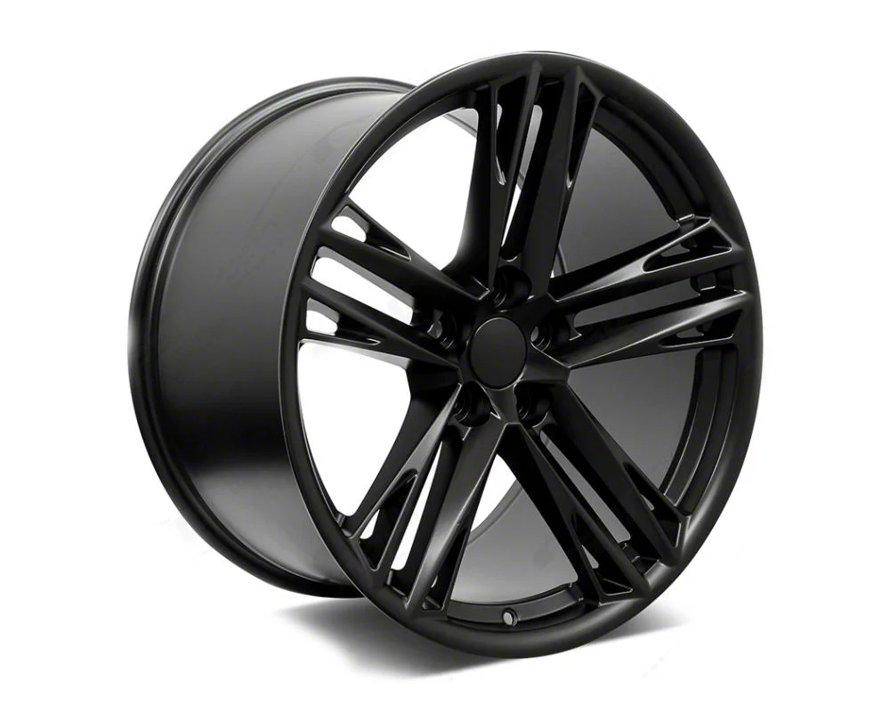 ZL Split Style Satin Black Wheel; 20x10; 23mm Offset (16-24 Camaro)