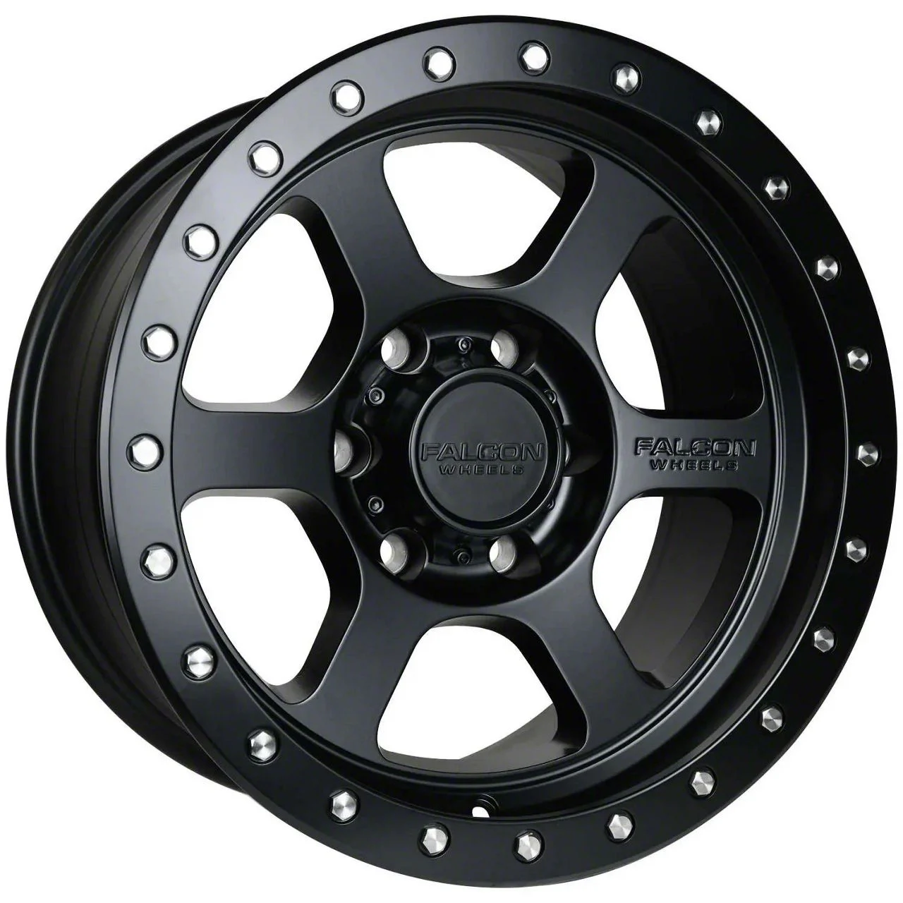 Falcon Wheels T1 Series Full Matte Black 6-Lug Wheel; 20x9; 0mm Offset (19-26 Sierra 1500)