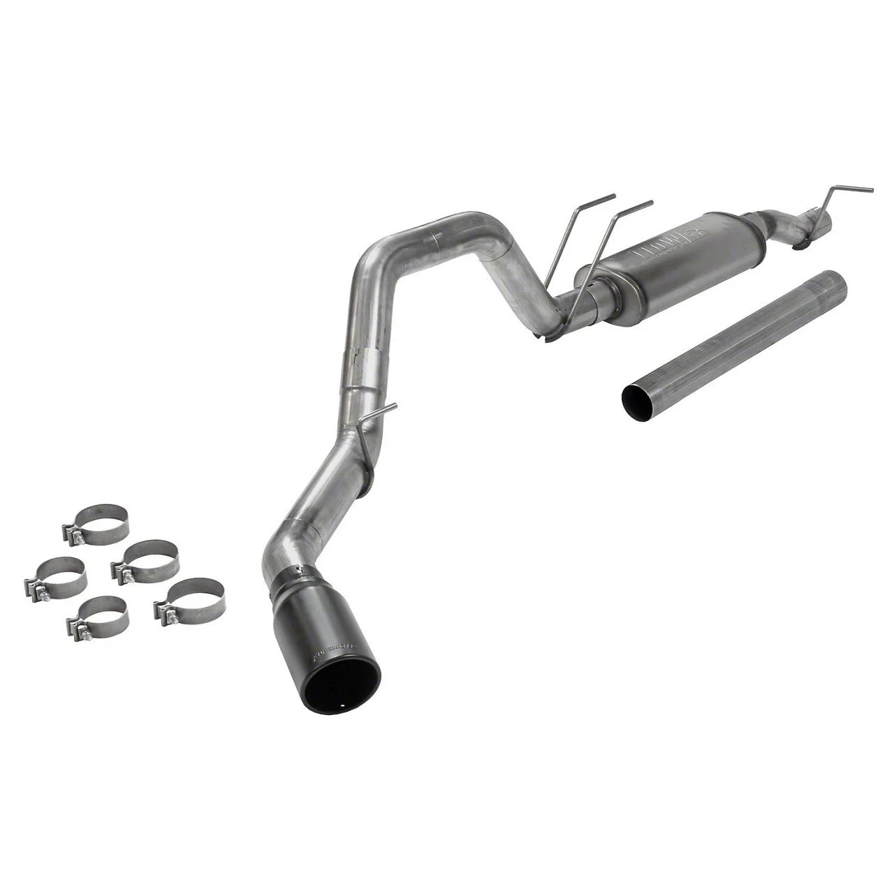 Flowmaster FlowFX Single Exhaust System with Black Tip; Side Exit (17-22 6.2L F-350 Super Duty)