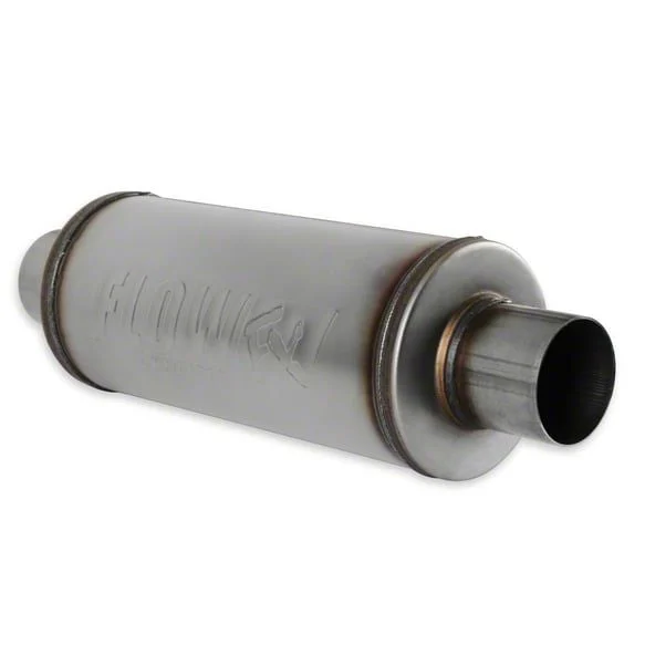 Flowmaster FlowFX Round Muffler; 3-Inch Inlet/3-Inch Outlet (Universal; Some Adaptation May Be Required)