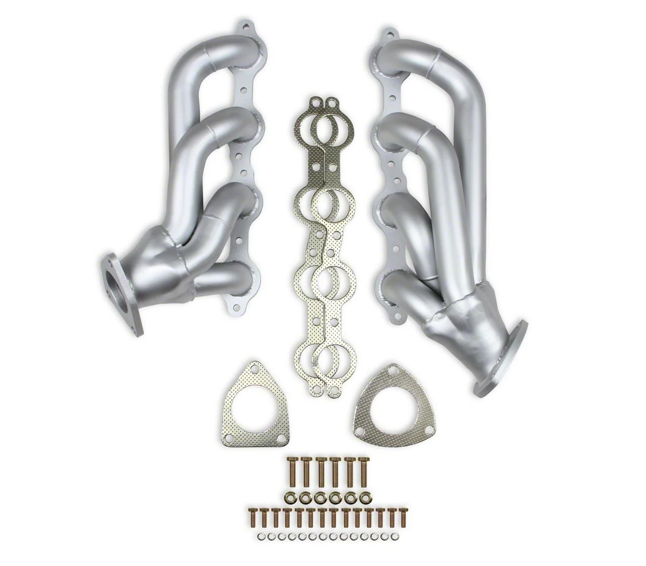 Flowtech 1-3/4-Inch Shorty Headers; Ceramic (07-13 6.0L Sierra 2500 HD)