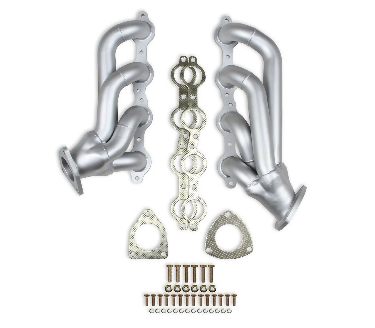 Flowtech 1-3/4-Inch Shorty Headers; Ceramic (07-13 6.0L Sierra 3500 HD)