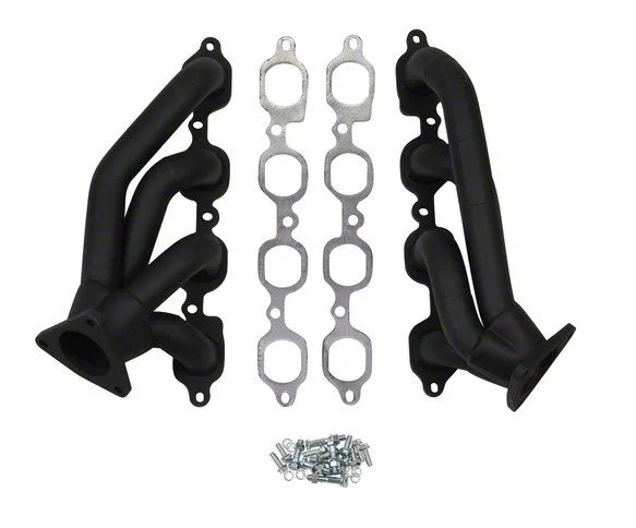 Flowtech 1-5/8-Inch Shorty Headers; Black Painted (14-15 Yukon)