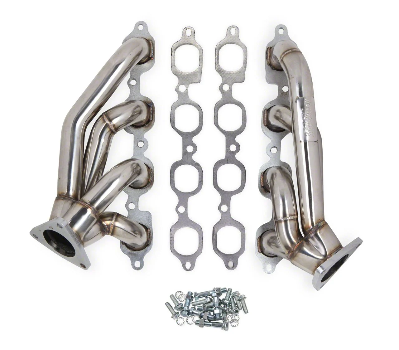 Flowtech 1-5/8-Inch Shorty Headers; Polished (14-15 Yukon)