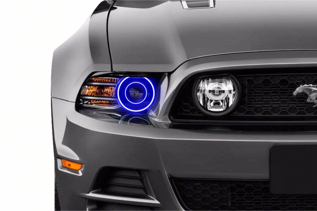 Profile Prism Fitted Halos; RGB (10-14 Mustang w/ Factory HID Headlights)