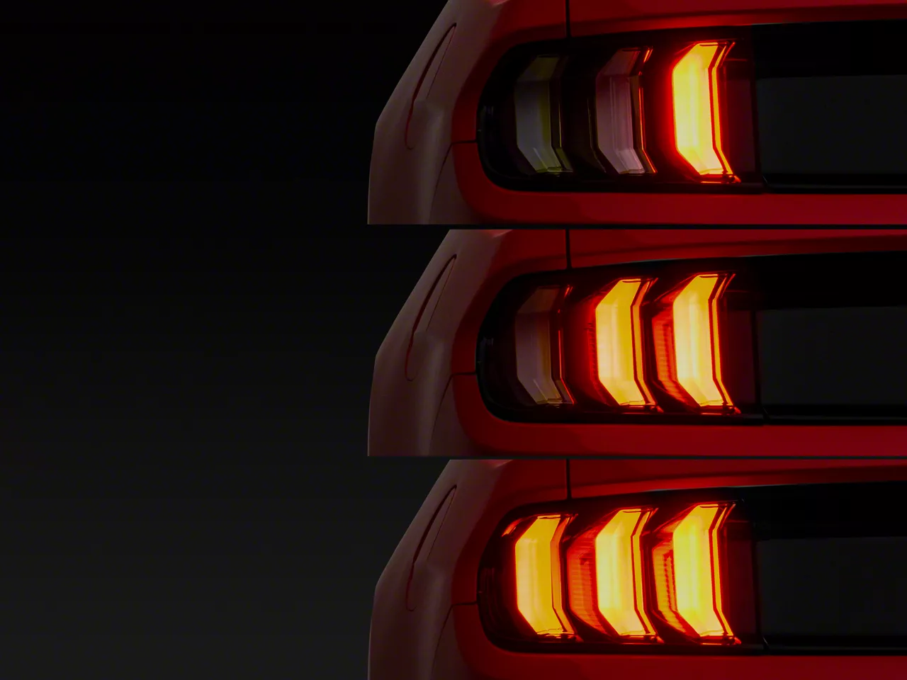 Ford Performance LED Tail Lights; Black Housing; Clear Lens (15-23 Mustang)