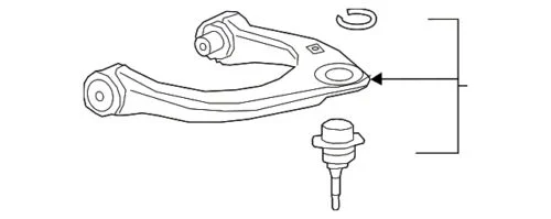 Ford Front Upper Control Arm; Passenger Side (19-26 4WD Ranger, Excluding Raptor)