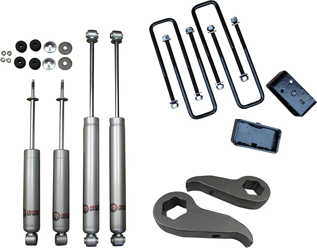 Freedom Offroad 1 to 3-Inch Leveling Kit with Shocks (11-19 Sierra 2500 HD)