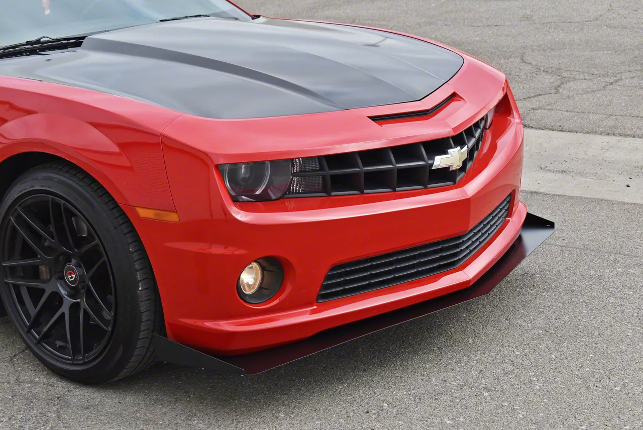 FS Performance Engineering Front Splitter V1 with Splitter Rods; Semi-Gloss Black (10-13 Camaro)