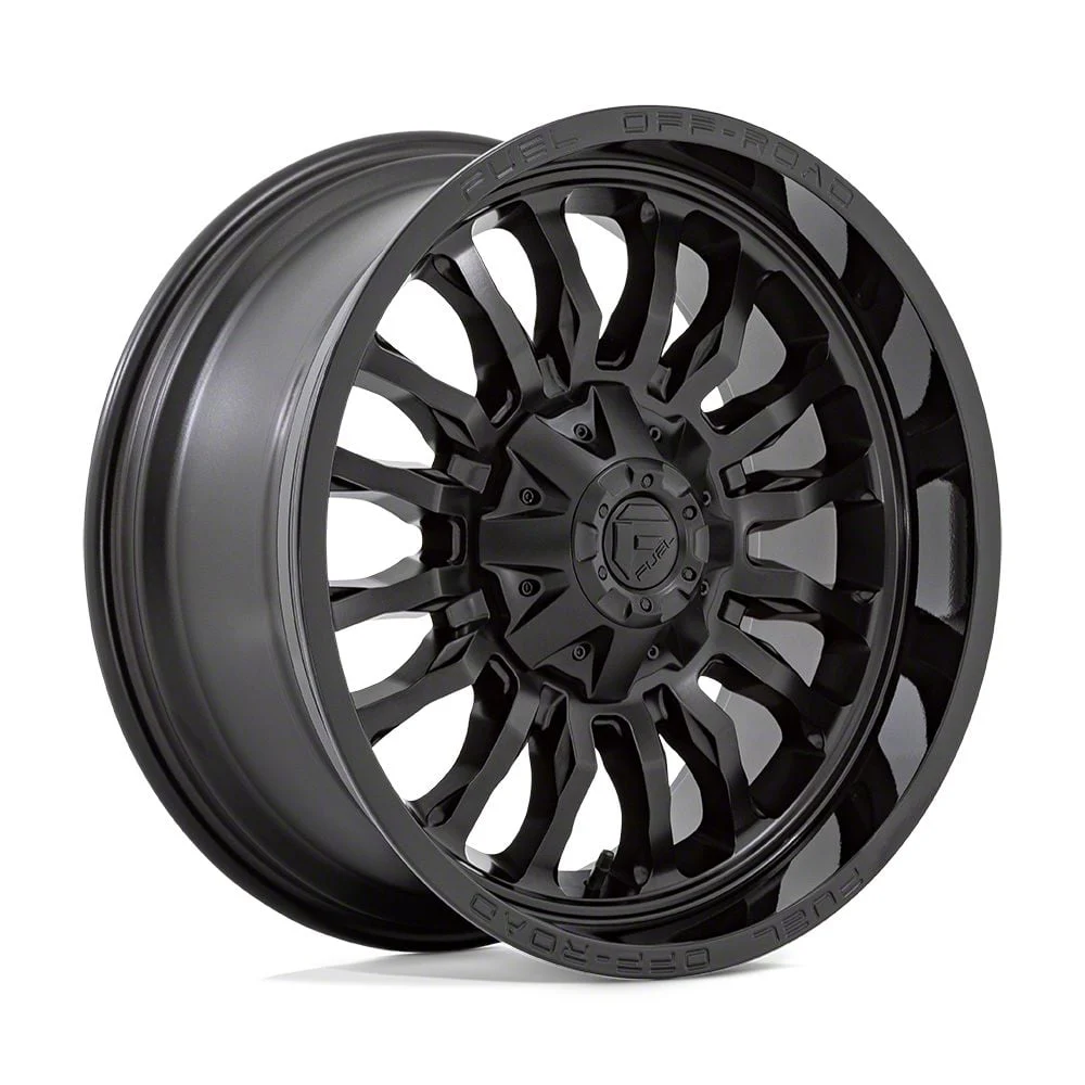 Fuel Wheels Arc Matte Black with Gloss Black Lip 6-Lug Wheel; 20x9; 1mm Offset (07-13 Sierra 1500)