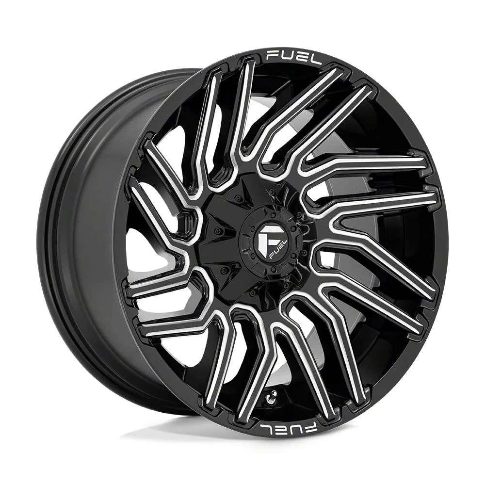 Fuel Wheels Typhoon Gloss Black Milled 6-Lug Wheel; 20x10; -18mm Offset (07-14 Tahoe)