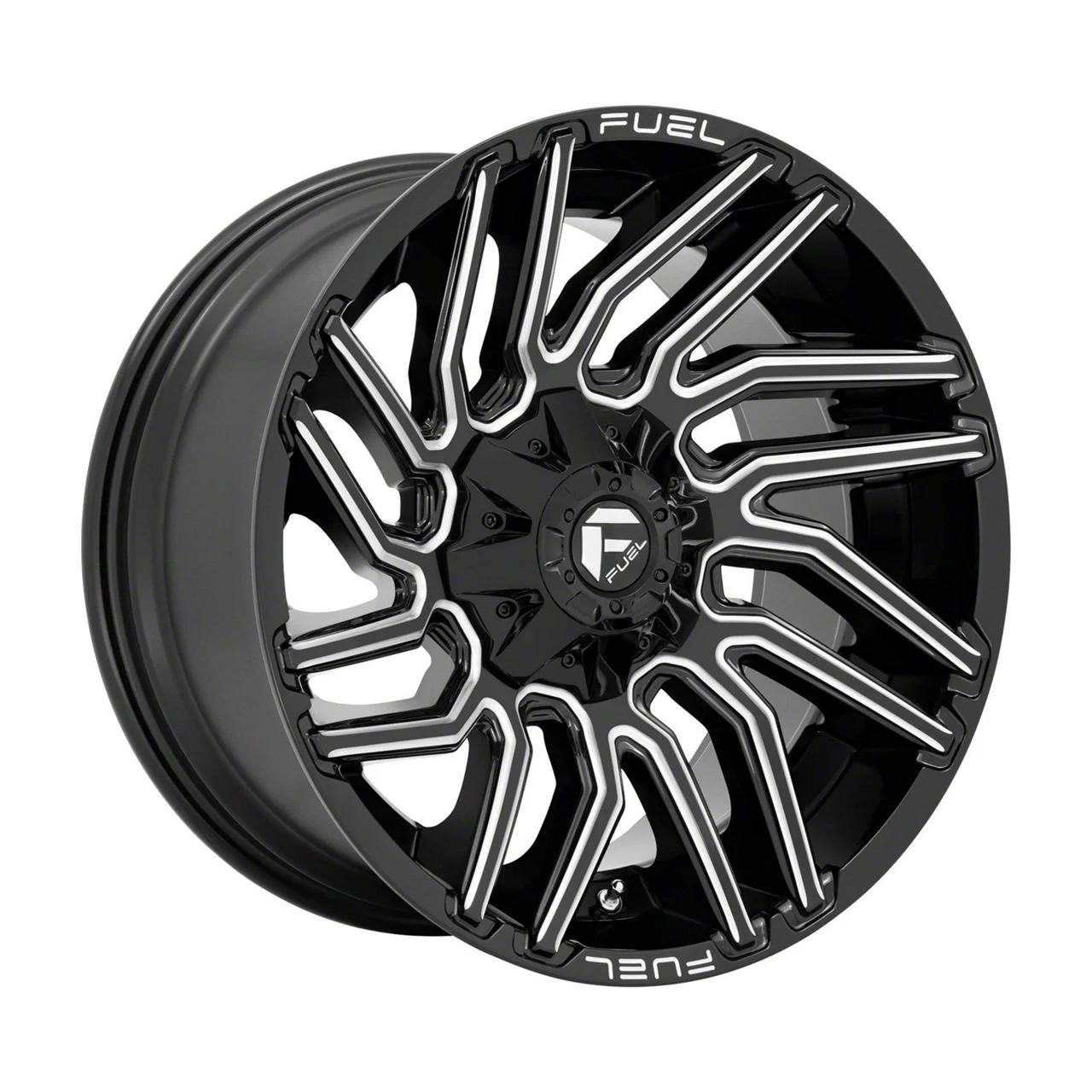 Fuel Wheels Typhoon Gloss Black Milled 6-Lug Wheel; 20x9; 1mm Offset (07-14 Tahoe)