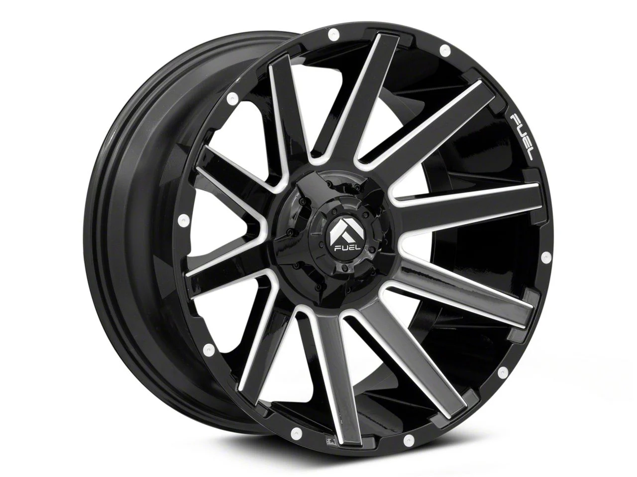 Fuel Wheels Contra Gloss Black Milled 6-Lug Wheel; 20x9; 19mm Offset (14-18 Sierra 1500)
