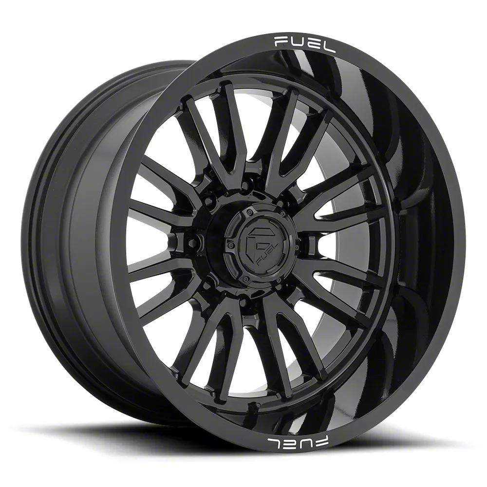 Fuel Wheels Clash Gloss Black 8-Lug Wheel; 22x12; -44mm Offset (15-19 Sierra 2500 HD)
