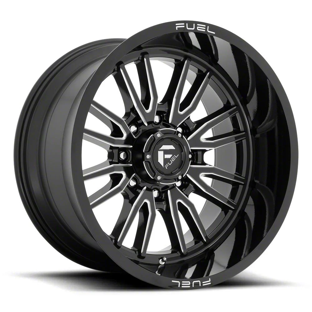 Fuel Wheels Clash Gloss Black Milled 8-Lug Wheel; 22x12; -44mm Offset (15-19 Sierra 2500 HD)