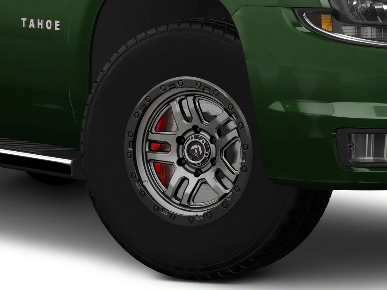 Fuel Wheels Ammo Matte Gunmetal with Black Bead Ring 6-Lug Wheel; 17x9; -12mm Offset (15-20 Tahoe)