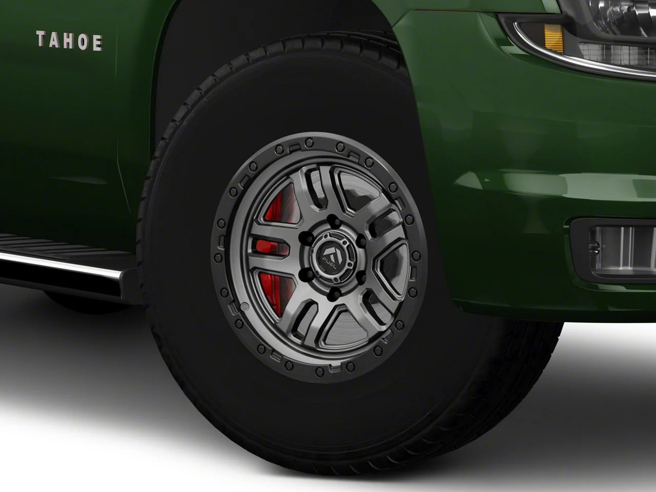 Fuel Wheels Ammo Matte Gunmetal with Black Bead Ring 6-Lug Wheel; 17x9; 1mm Offset (15-20 Tahoe)