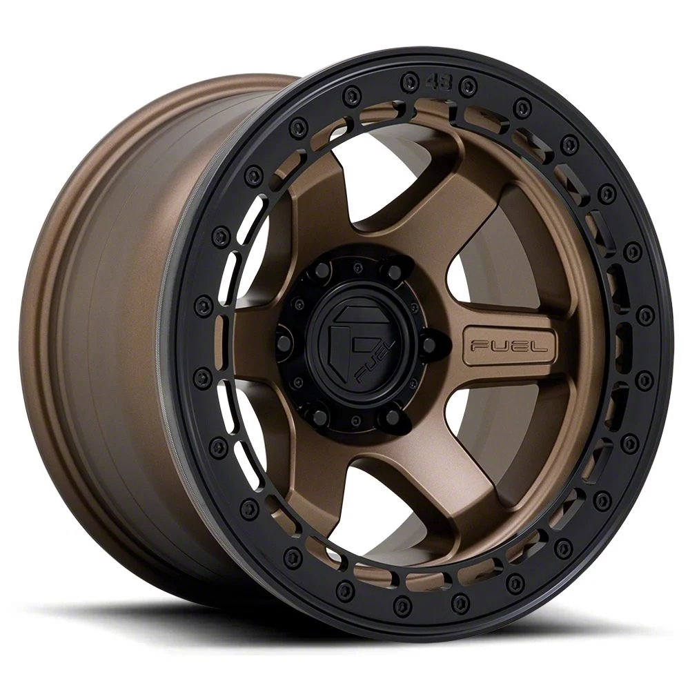 Fuel Wheels Block Beadlock Matte Bronze 6-Lug Wheel; 17x9; -15mm Offset (15-20 Tahoe)