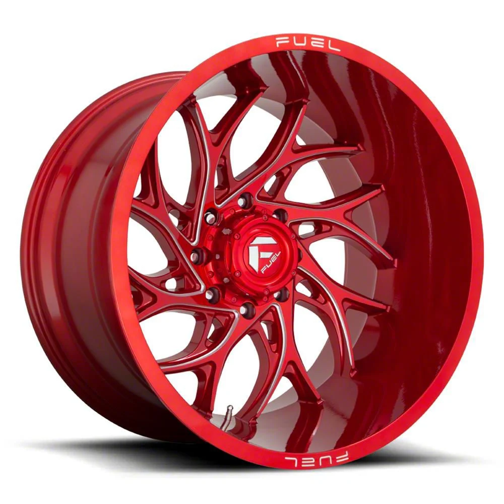 Fuel Wheels Runner Candy Red Milled 6-Lug Wheel; 24x12; -44mm Offset (15-20 Tahoe)
