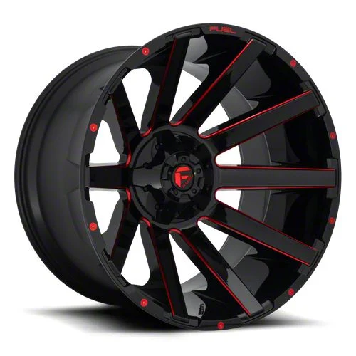 Fuel Wheels Contra Gloss Black Red Tinted Clear 6-Lug Wheel; 24x12; -44mm Offset (19-23 Ranger)