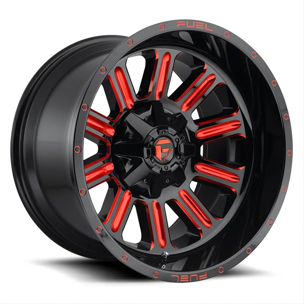 Fuel Wheels Hardline Gloss Black with Red Tint Clear 6-Lug Wheel; 20x12; -44mm Offset (19-23 Ranger)