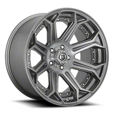 Fuel Wheels Siege Brushed Gunmetal Tinted Clear 6-Lug Wheel; 24x12; -44mm Offset (19-23 Ranger)